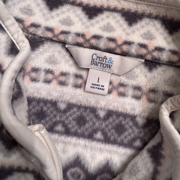 Croft & Barrow Women’s Zip Up Fleece Jacket Size Large - Picture 4 of 6